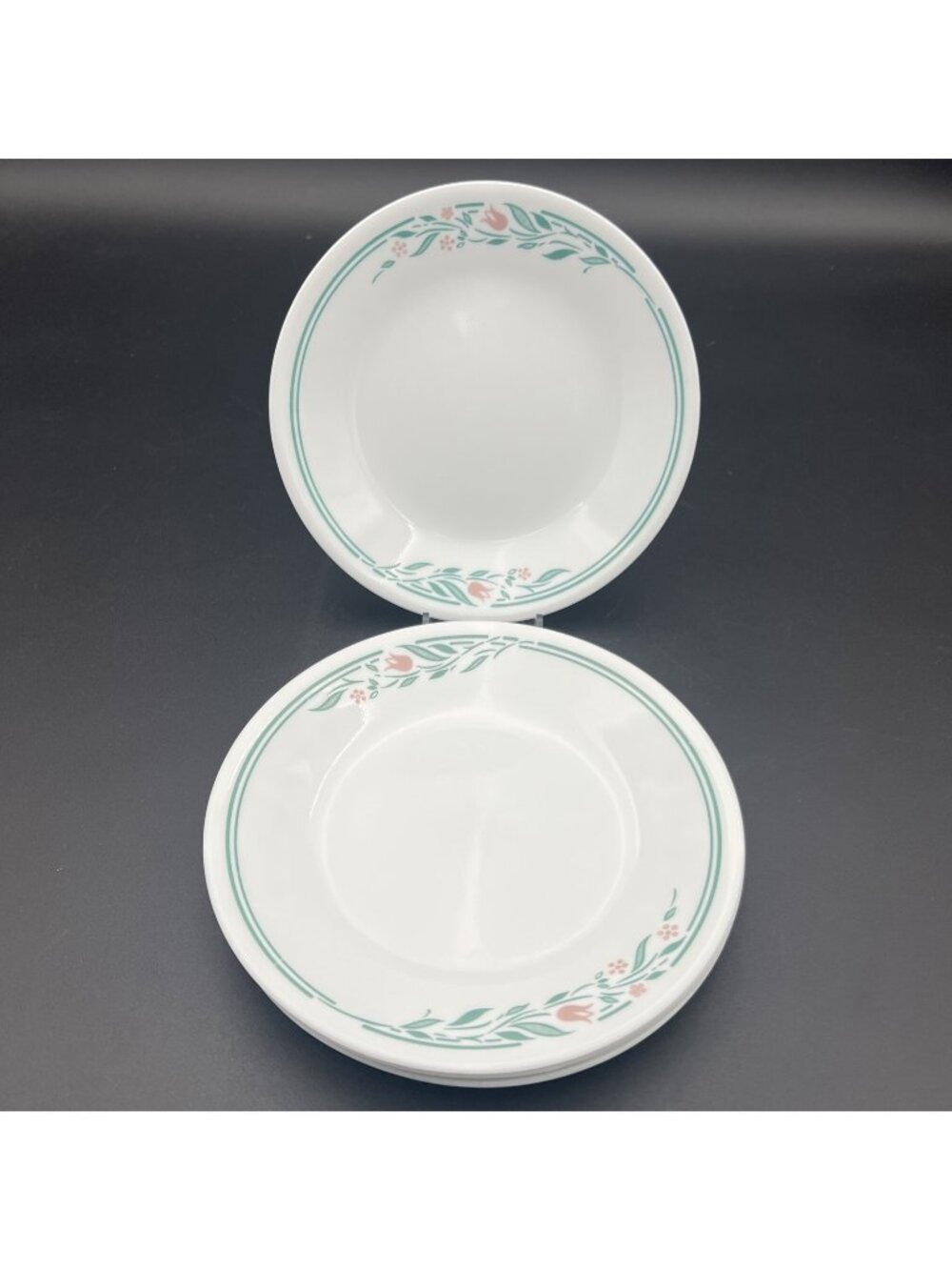 Corelle ROSEMARIE Set of 5 Bread / Dessert Plates Tulips (6-3/4") VTG Corning